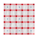 Red Gingham 4th of July Large Napkins