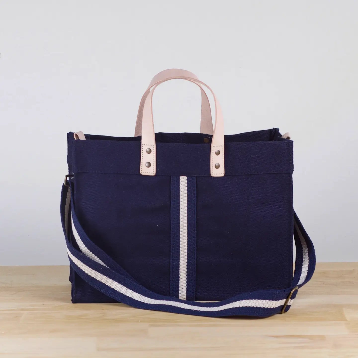Canvas Striped Tote Bag