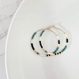 Beaded Hoop Earrings