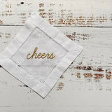 Cheers Cocktail Napkins - Gold