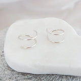 Twist In Double Hoop Earrings