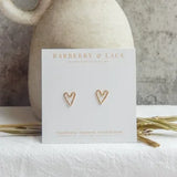 Hammered Heart Earrings
