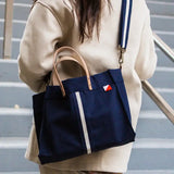 Canvas Striped Tote Bag